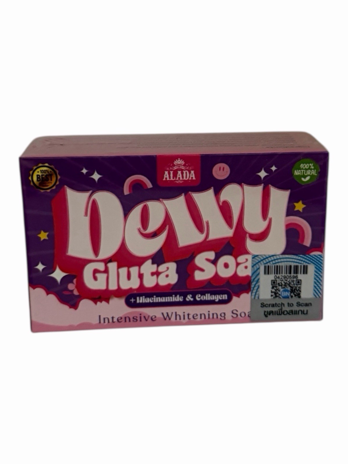 Alada Natural Dewy Gluta Soap, 70g, Niacinamide & Collagen