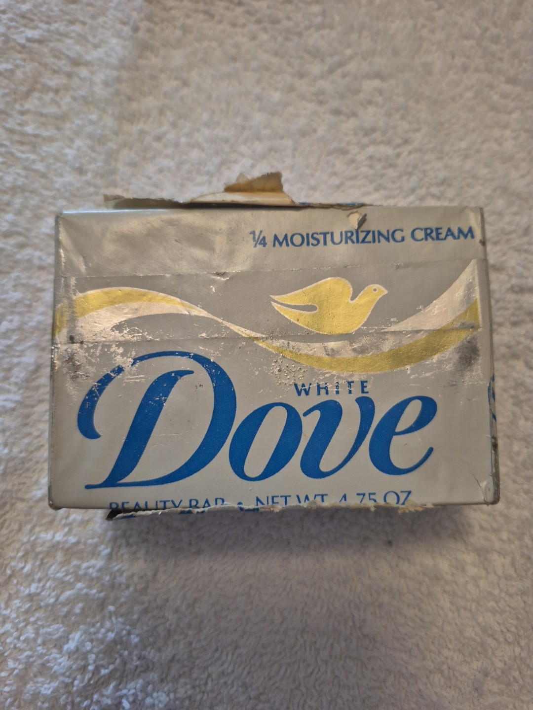 Vintage White Dove Beauty Bar 4.75 oz 1/4 Moisturizing Cream