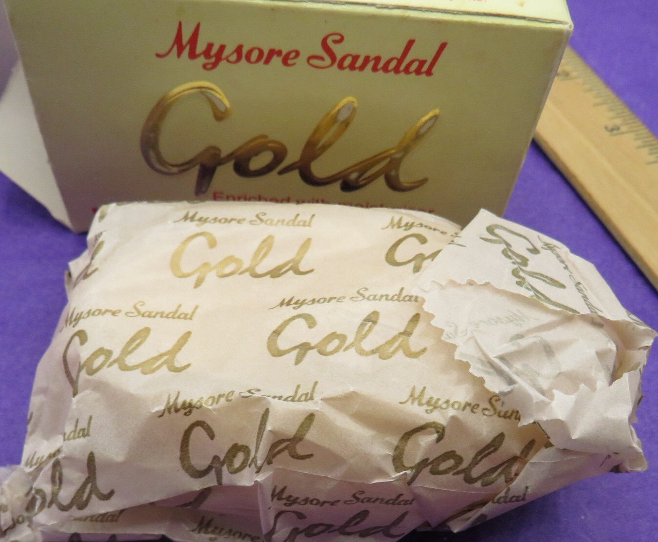 Mysore Sandal Gold 125 g (4.41 oz)-New – Unused. Packaged Various Dates 2000