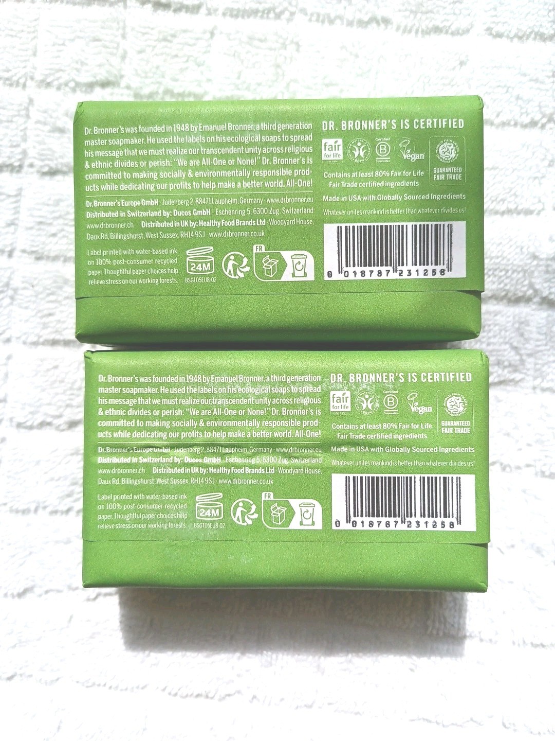 Dr Bronner’s Limited-Edition Green Tea Magic Bar Soap 2 – 5oz Bars