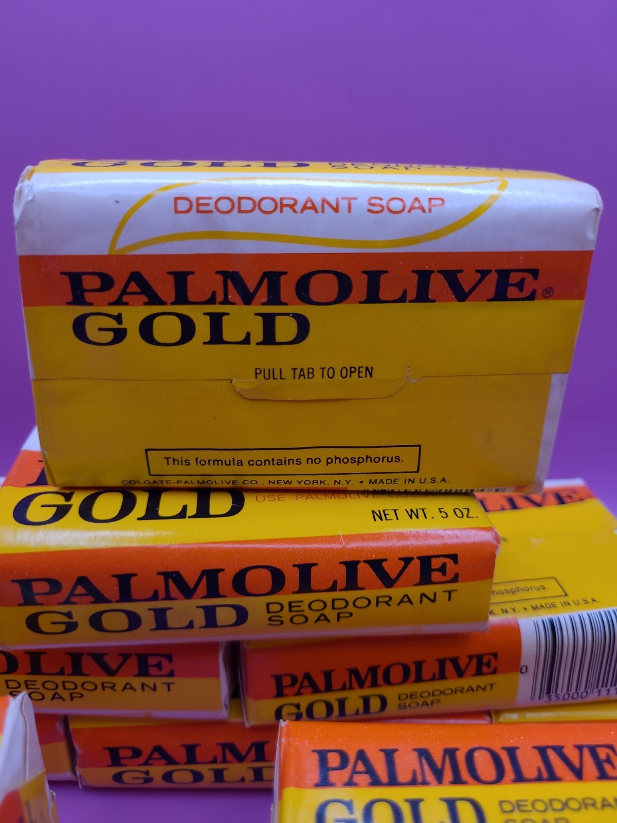 Vintage Lot Of Palmolive Gold Deodorant Bar Soap 5 Oz (9 Bars)
