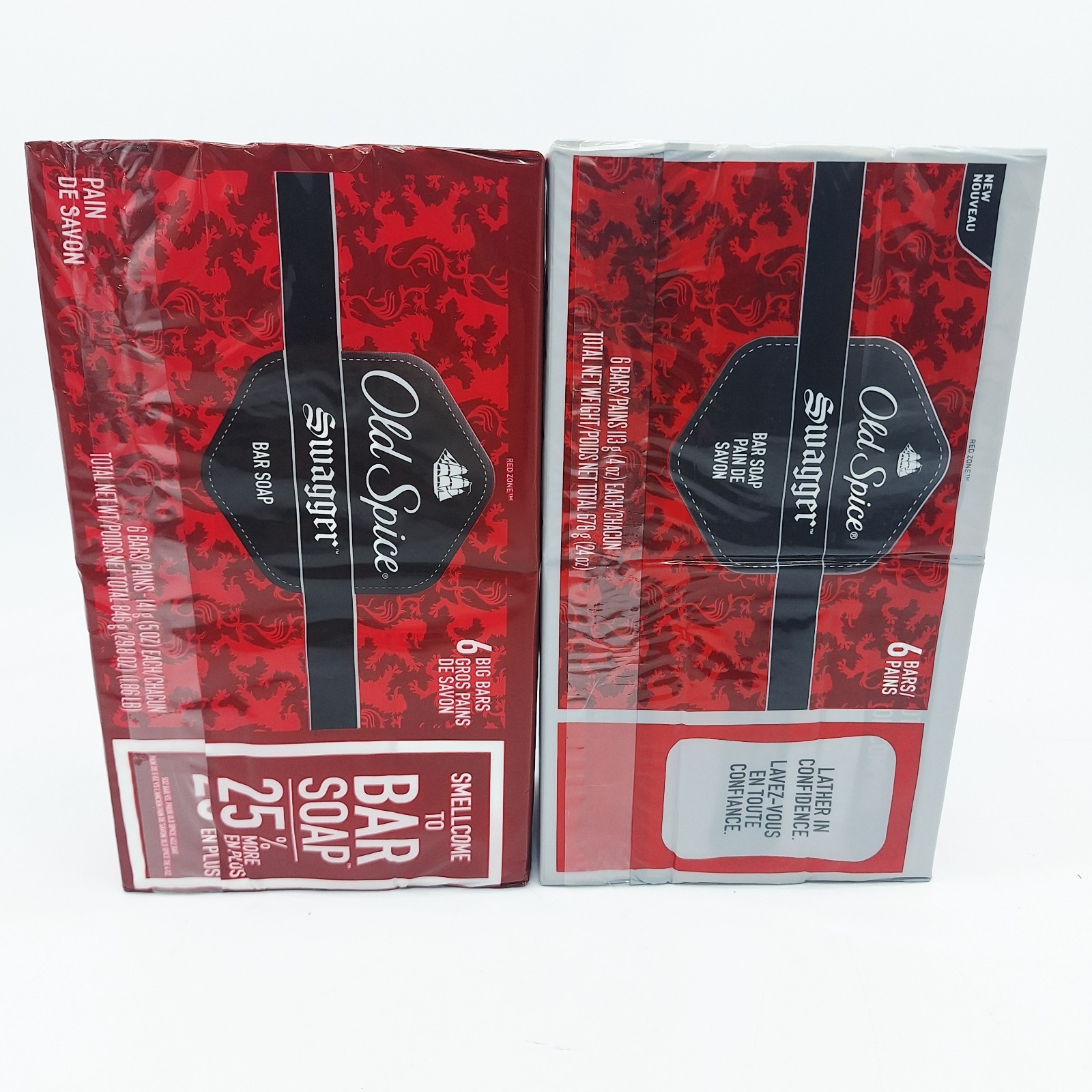 2 6 Packs of Old Spice SWAGGER Big Bar Soap 12 Bars 5 oz ea Individually Boxed