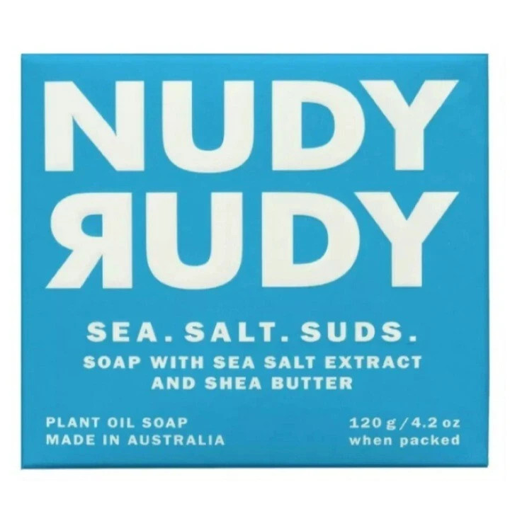 💙 NUDY RUDY 💙 4.2 Oz. Bar ●SEA. SALT. SUDS● Sea Salt Extract/Shea Butter Soap.
