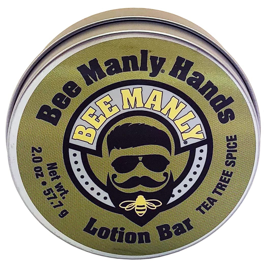 Bee Manly Hands Bee Bar -Tea Tree Spice – All Natural Ultra Moisturizing Loti…