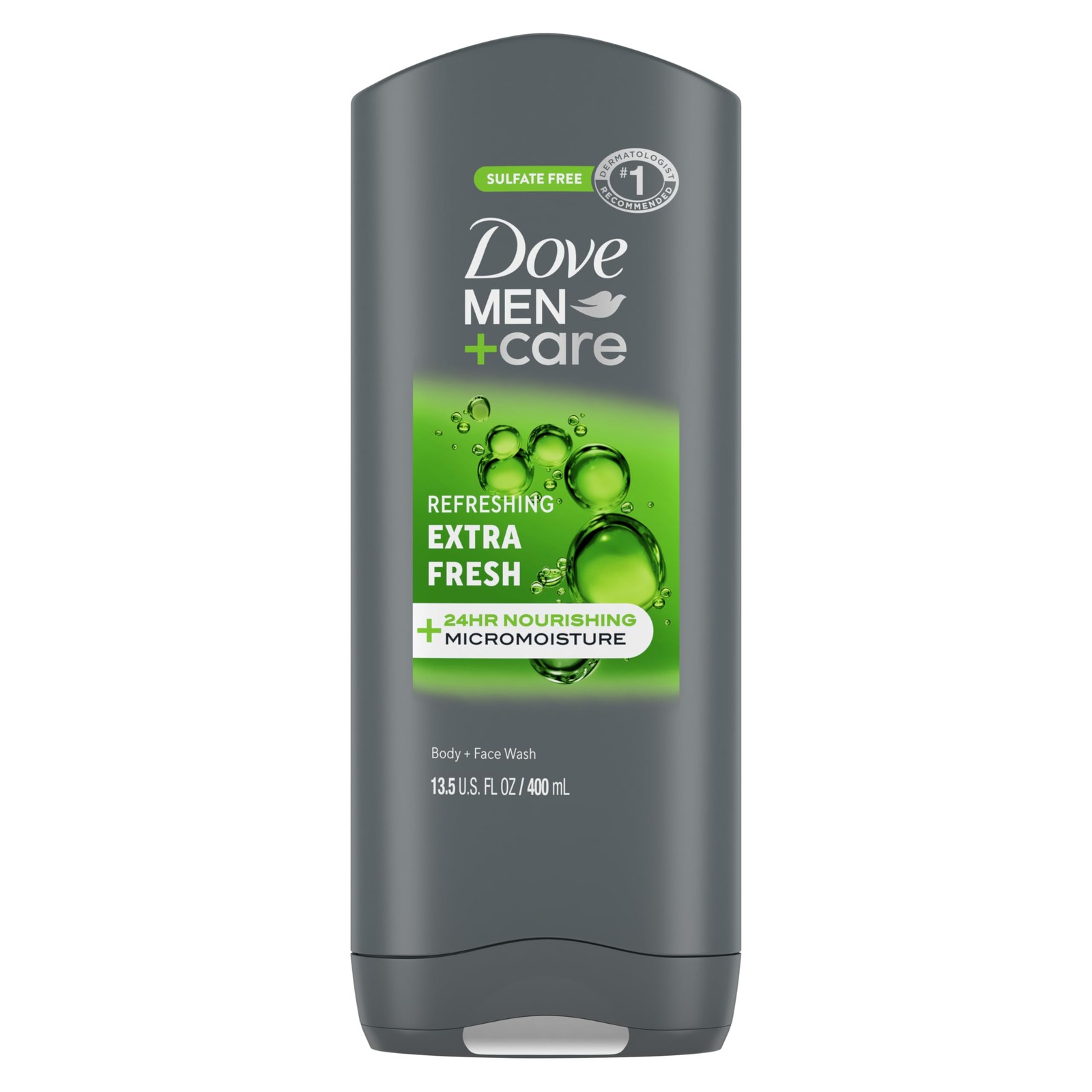 DOVE Men + Care Body Wash and Face for 13.5 Fl Oz (Pack of 1), Clean Comfort