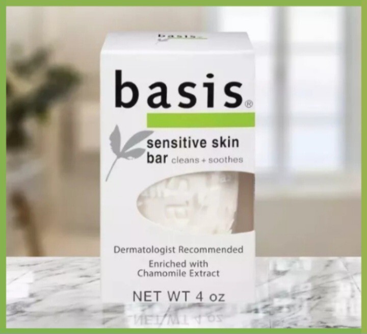 Basis (2~PACK) 4 Oz. 113 g Bars ●SENSITIVE SKIN BAR● Cleans + Soothes!