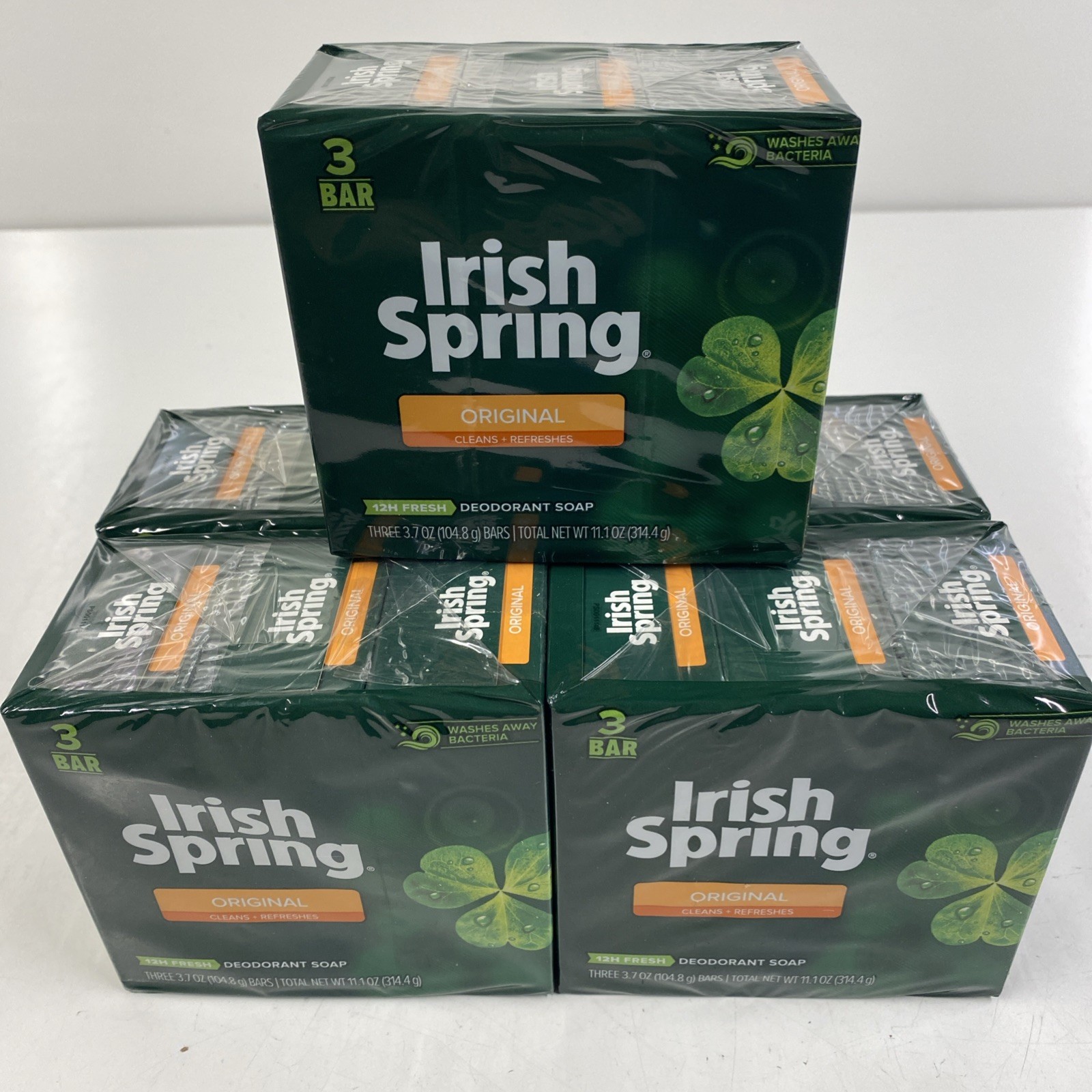 LOT x15 IRISH SPRING Original Bar Soap NO FLAXSEED LINSEED OIL Free Discontinued