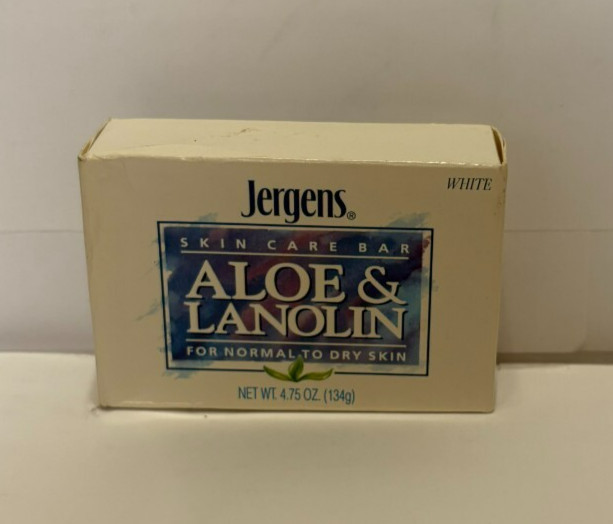 Jergens (Aloe & Lanolin) Skin Care Soap Bar 4.75 oz New Vintage Please Read