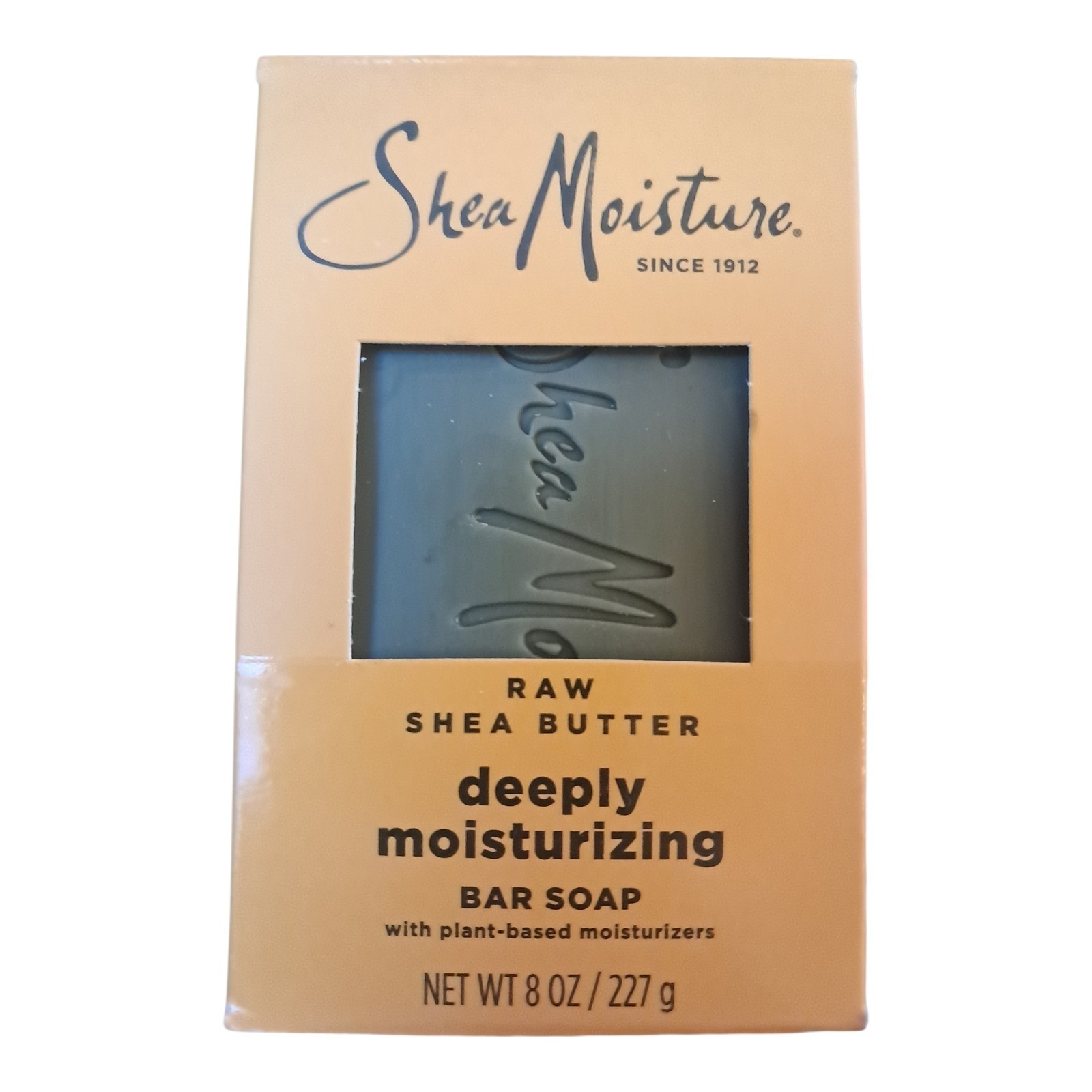 SHEA MOISTURE RAW SHEA BUTTER DEEPLY MOISTURIZING BAR SOAP, 8 O. Z. JUMBO BAR!!