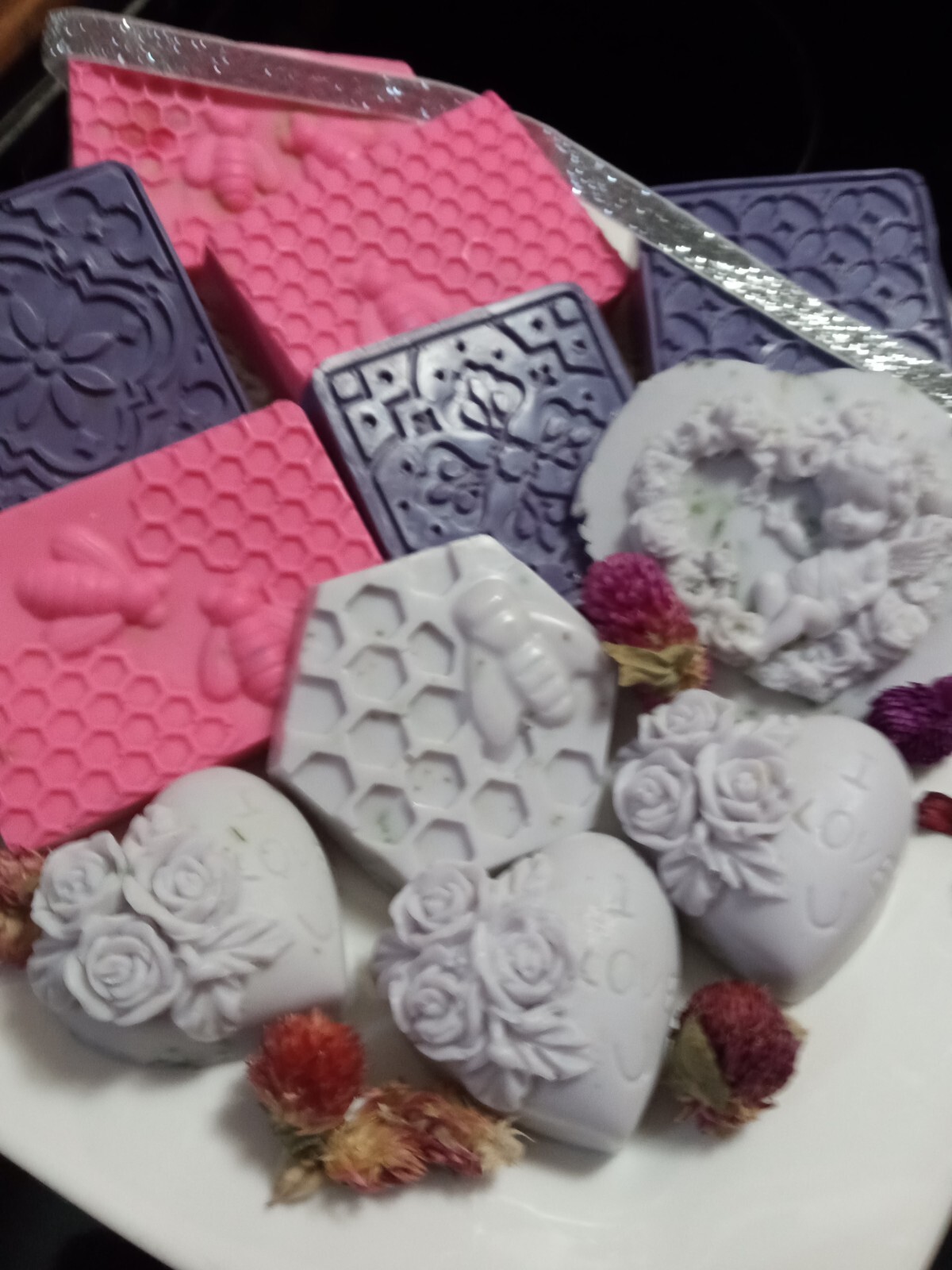 Beautiful & hypoallergenic, customizable,handmade soaps and candles….