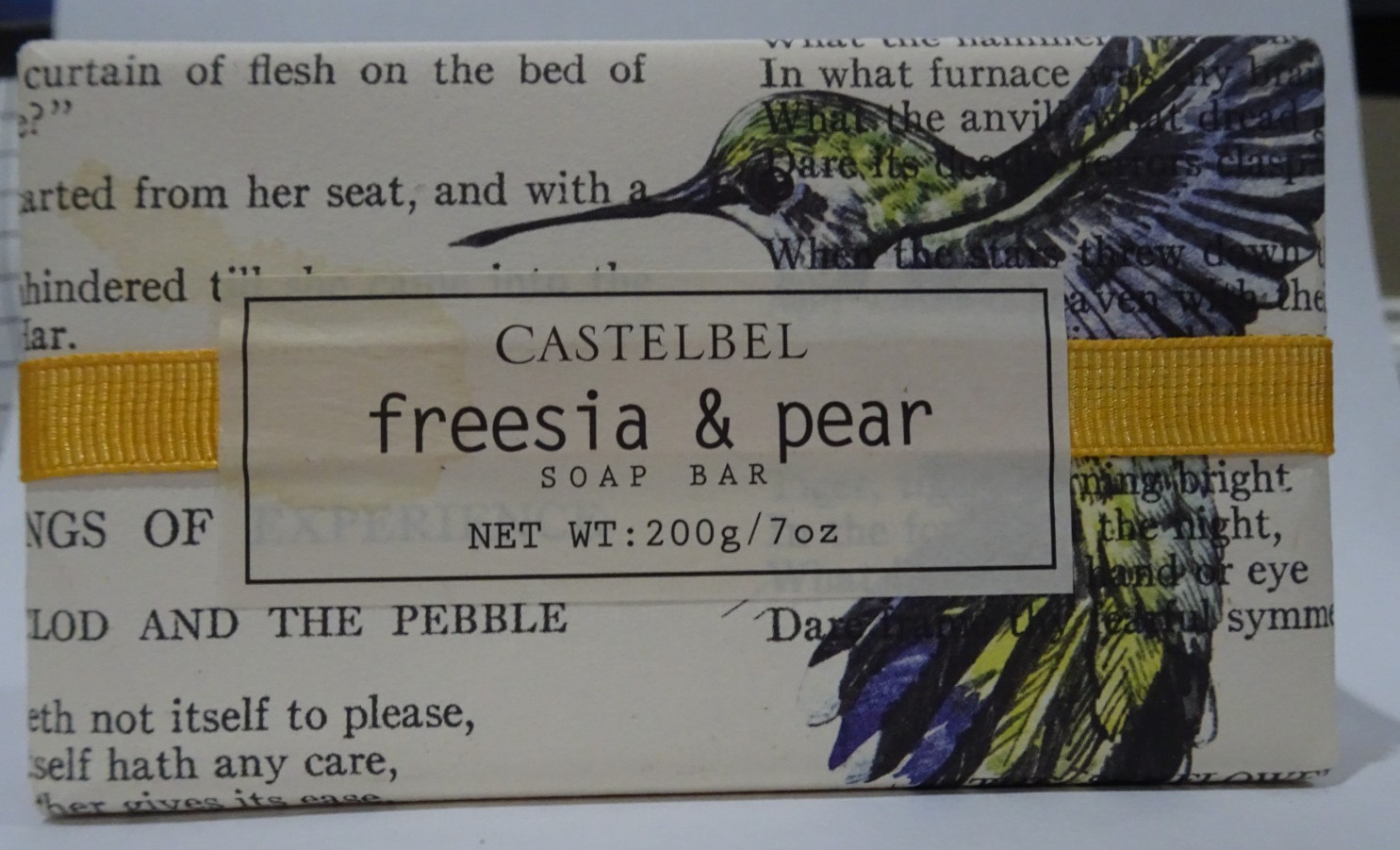 Castelbel Bar Of Soap Freesia & Pear NEW 200g / 7 oz FREE SHIPPING