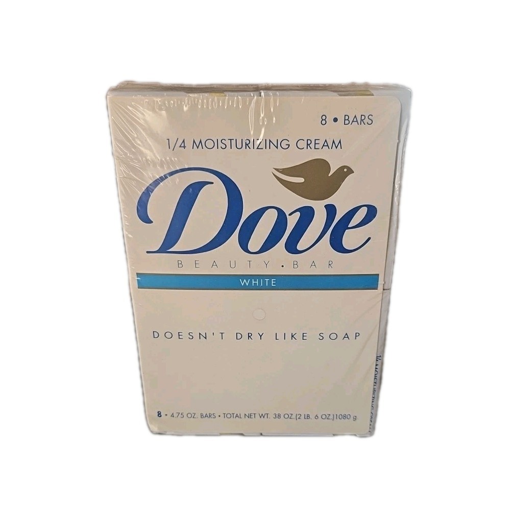8 Bars Dove Original 1/4 Moisturizing Cream Beauty Bar Soap 3.75oz Each+