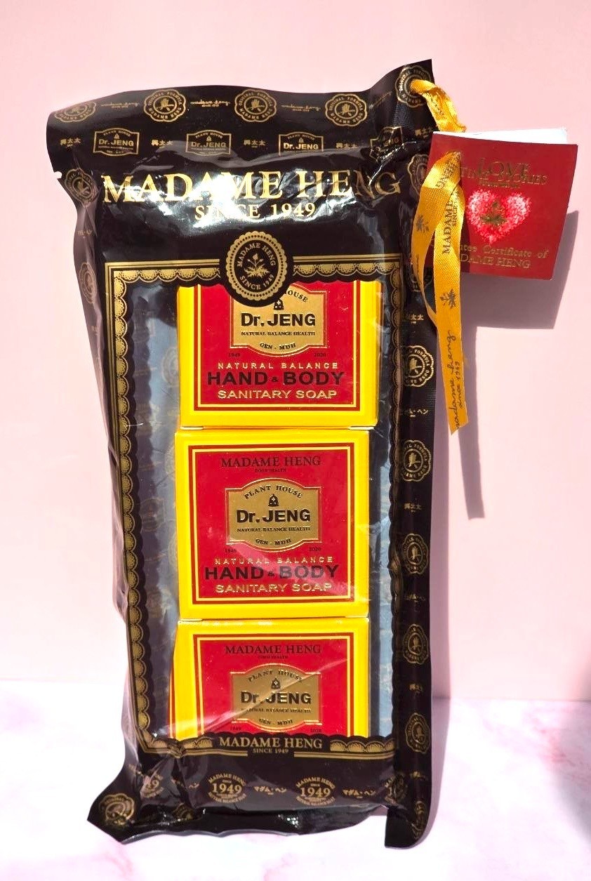 Madame Heng Dr. Jeng Natural Balance Soap Set 3 Bars 50g Hand & Body Thailand