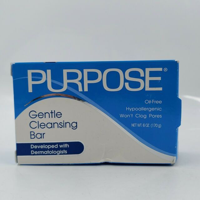 Purpose Gentle Cleansing Face Bar Soap Hypoallergenic Sensitive Skin 6 oz 4PK