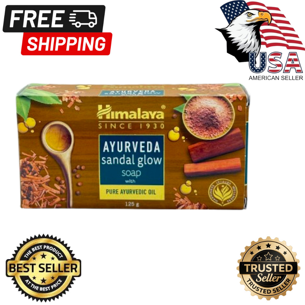 Himalaya Ayurveda Sandal Glow Soap Nourishes & Softens Skin, 8×125 gm Multipack