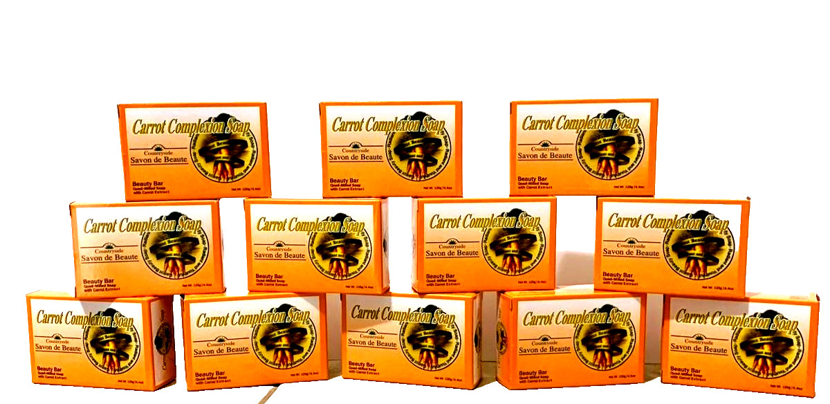 Countryside Carrot Complexion Soap 12 Pack Carrot Extract Beauty Bar 125g/4.4oz