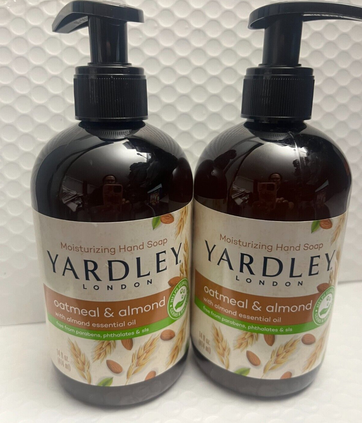 YARDLEY LONDON OATMEAL & ALMOND MOISTURIZING HAND SOAP 14 FL OZ (2 PIECES)
