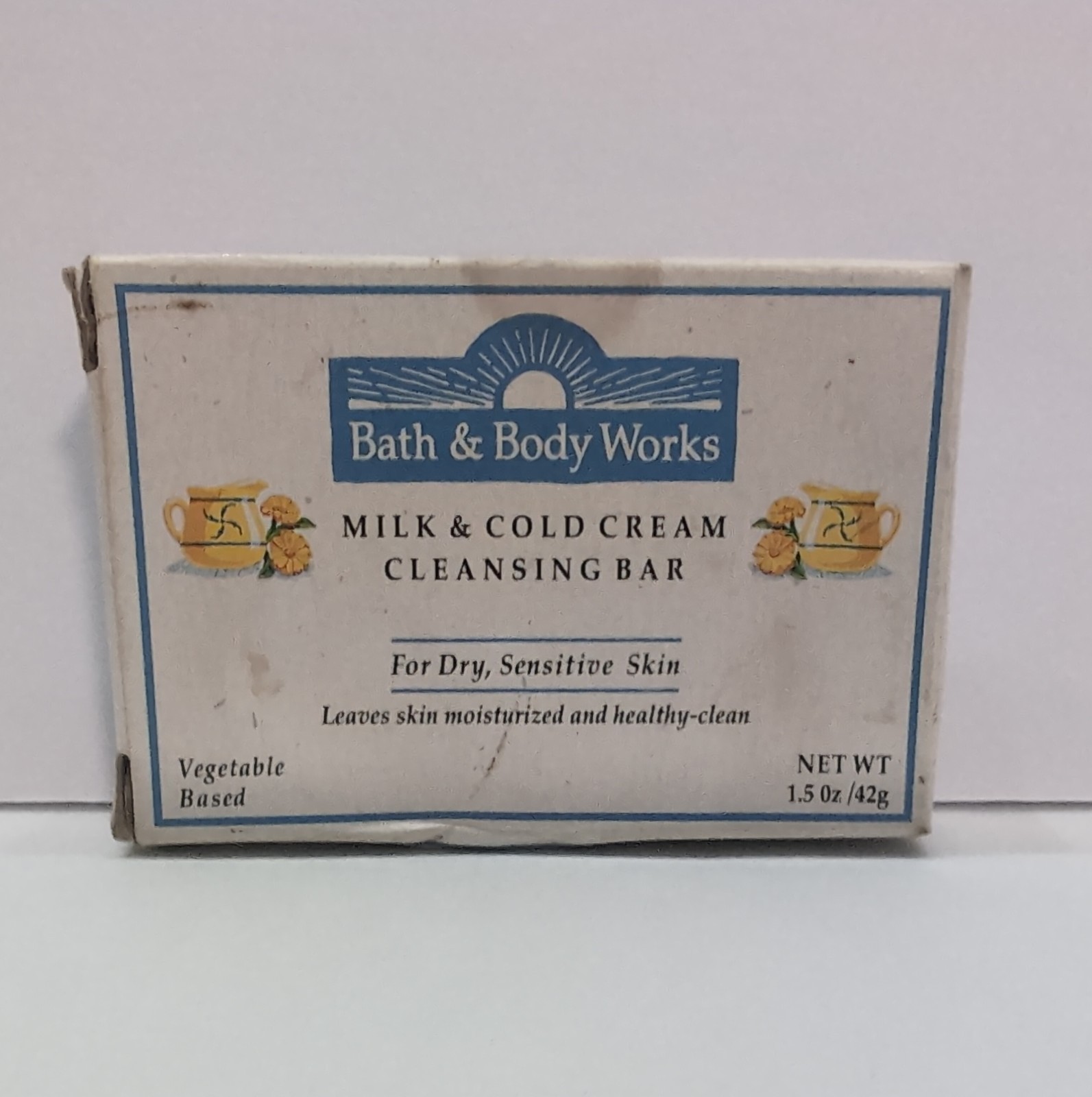 Vintage Bath and Body Works 1.5oz Cleansing Soap Bar Milk & Cold Cream New