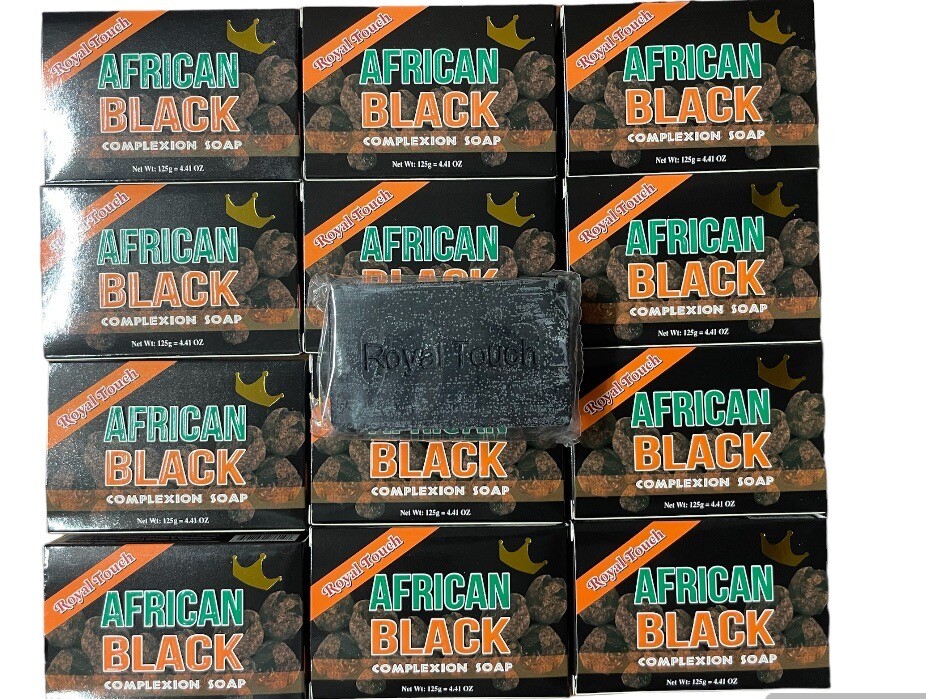 Royal Touch African Black Complexion Soap { PACK OF 12 } 125g EACH