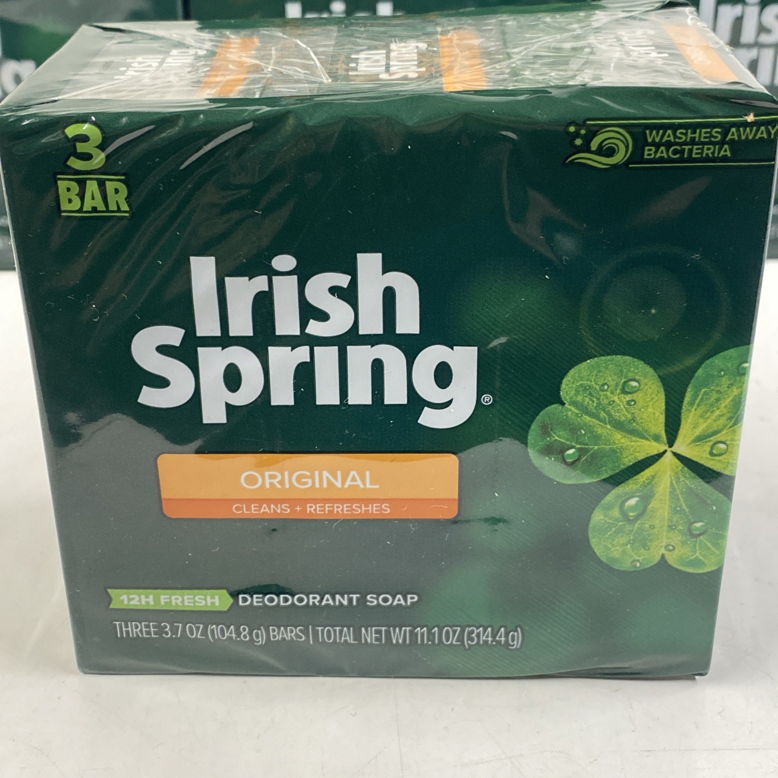 LOT x15 IRISH SPRING Original Bar Soap NO FLAXSEED LINSEED OIL Free Discontinued