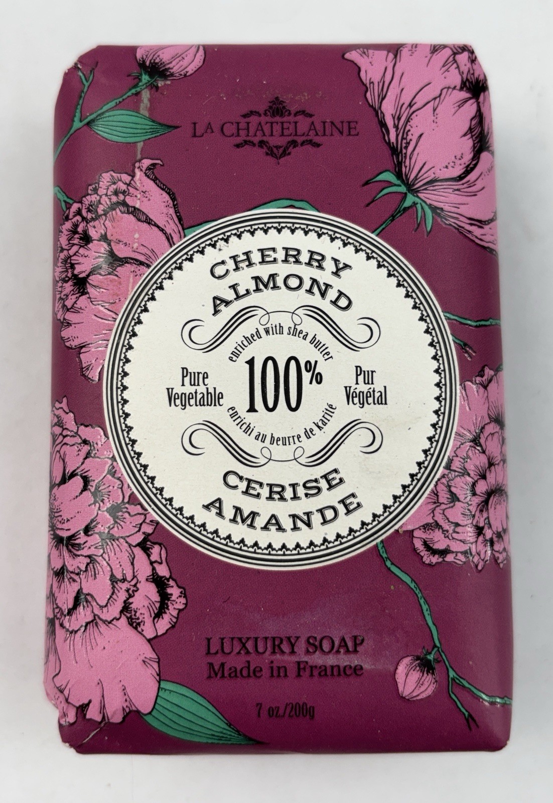 La Chatelaine Cherry Almond 7oz Luxury Bar Soap – Made In France