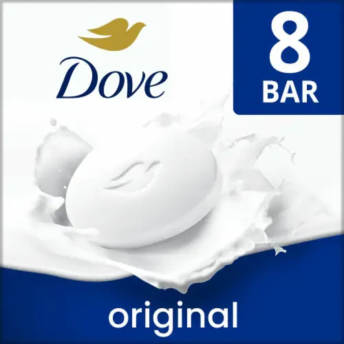 Dove, Gentle Pink / Rosa Beauty Bar Soap, Moisturizing Clean Body 3.17oz / 90g