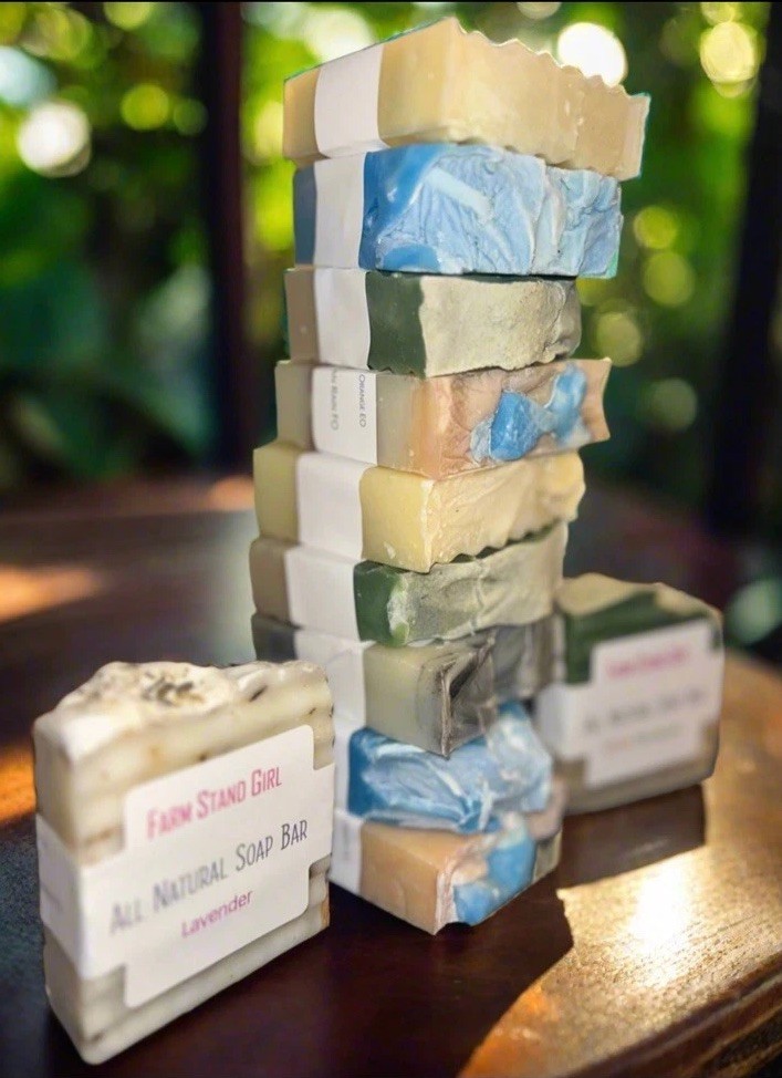 All Natural Soap w Coconut Oil, Olive Oil, Lemongrass with Coffee