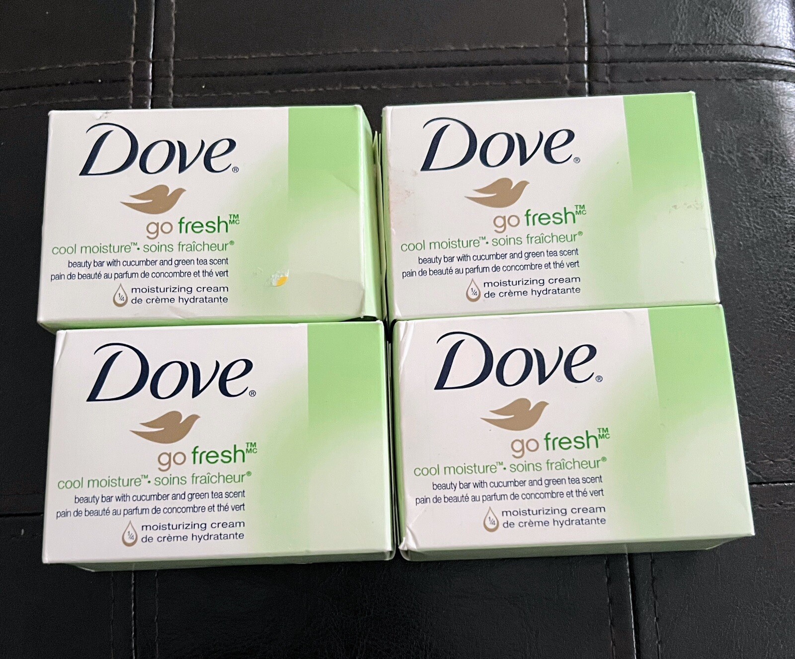 DOVE GO FRESH COOL MOISTURIZING BEAUTY BAR CUCUMBER AND GREEN TEA SCENT 4oz (4)