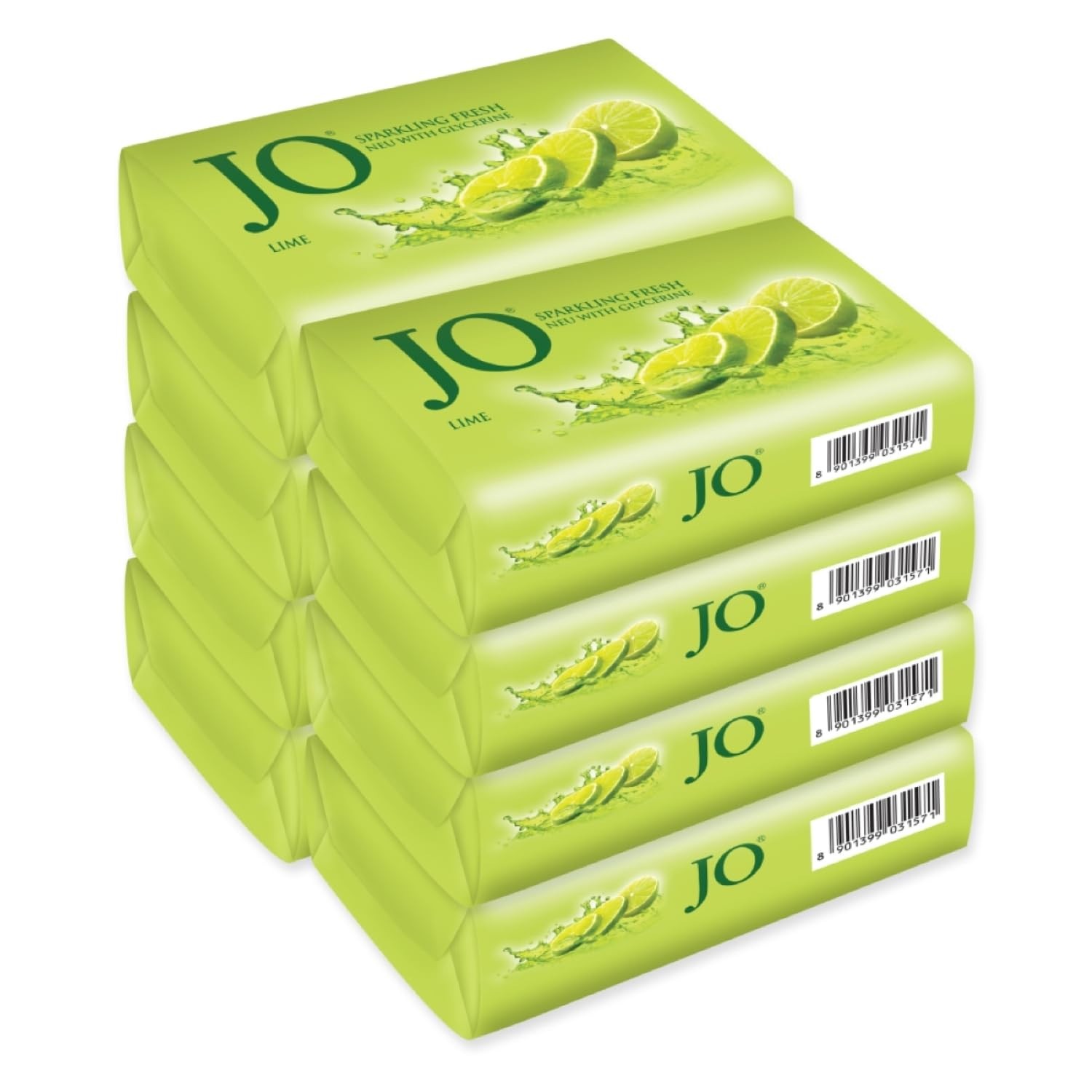 JO Lime Fresh Soap (Pack of 8), 150 gm Refreshing lime fragrance that last