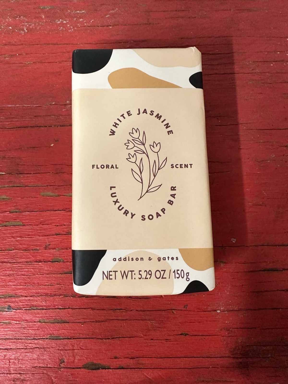 Addison & Gates – White JASMINE Luxury Bar Soap 5.29 oz ~ New