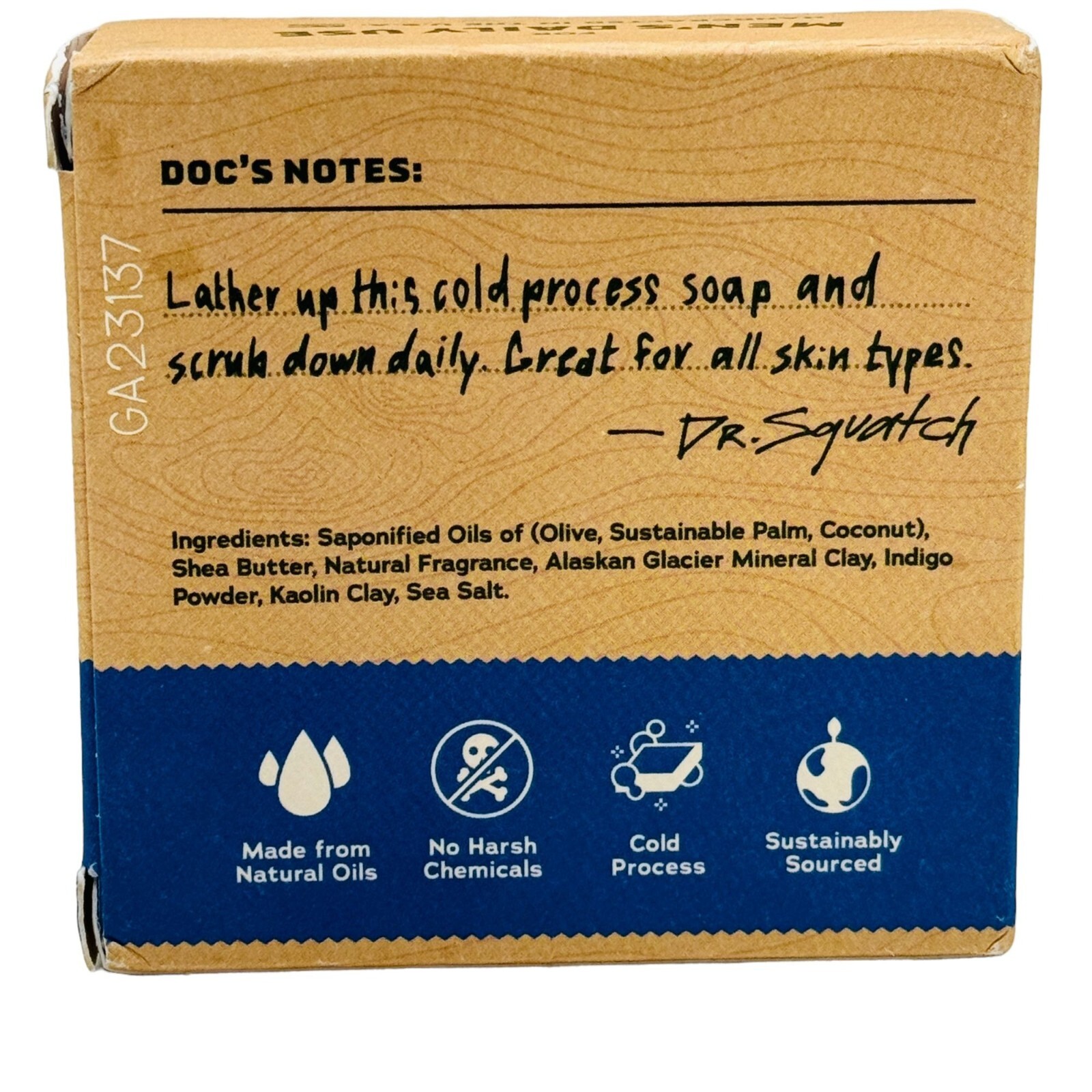 2x Dr. Squatch FRESH FALLS All Natural 5oz Bar Soap for Men with Zero Grit,