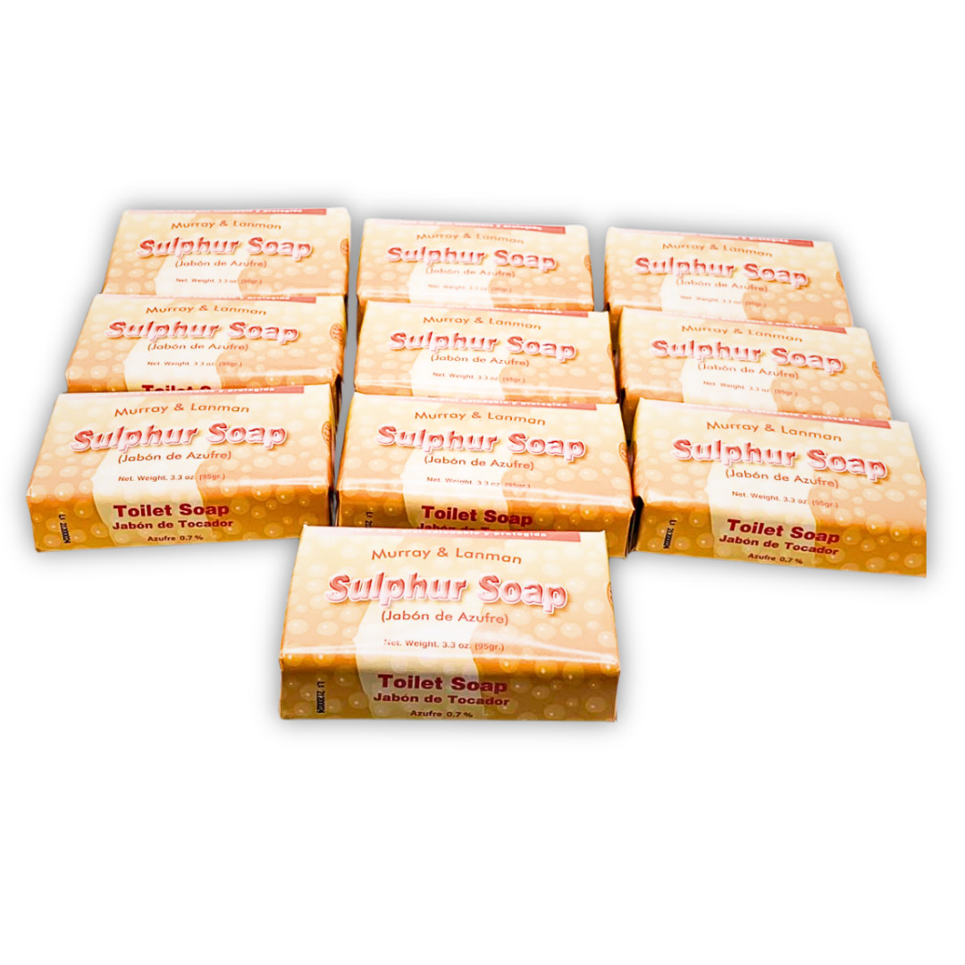 10-Pack Murray & Lanman Sulphur Bar Soap 3.3 oz Original Formula Soap Bars￼
