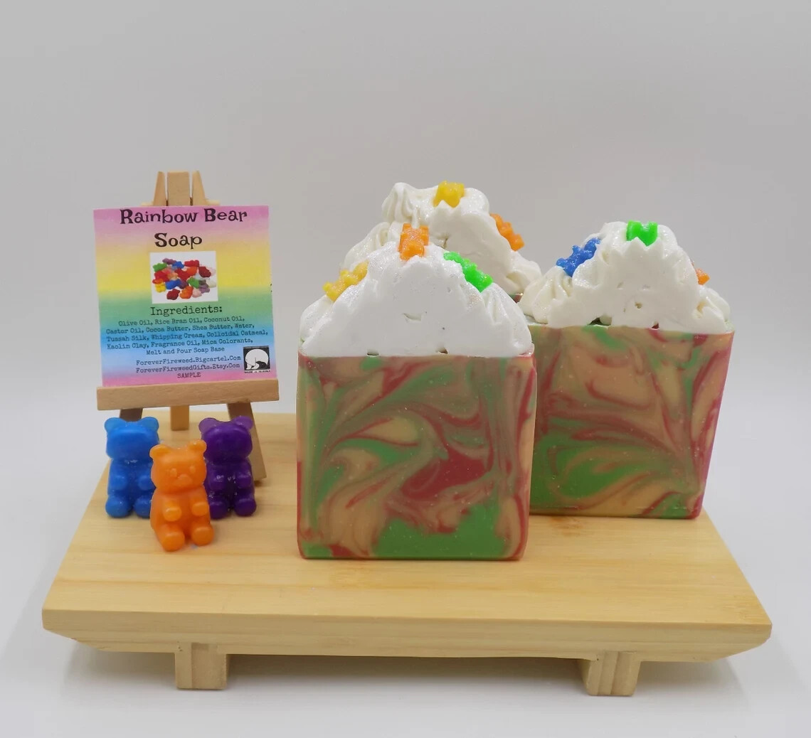 Gummy Rainbow Bear Bar Soap