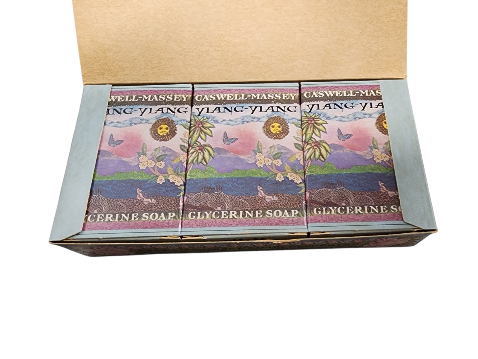 Caswell Massey Ylang Ylang Glycerine Soap Bars 3 oz Each – New old stock – Boxed