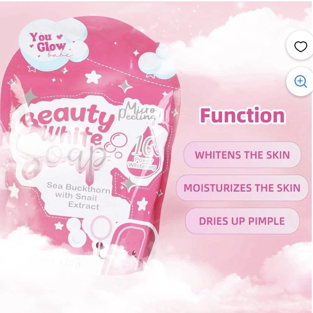 Beauty White Soap by You Glow Babe/ 1 Year Supply / 10 Bars/ 2 Pack
