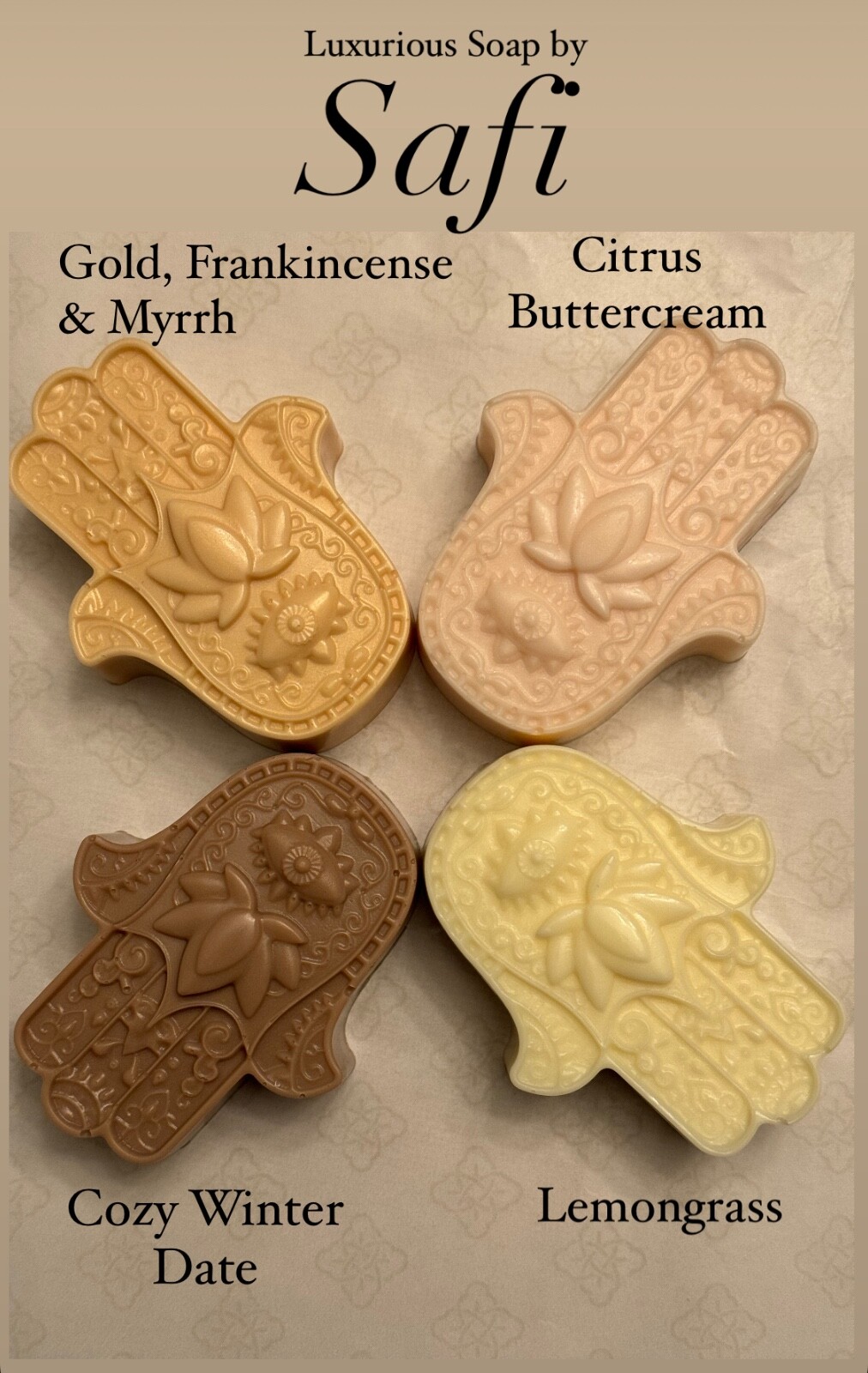 Organic Custom Made Hamsa Soap – Safe for the whole body – all ages