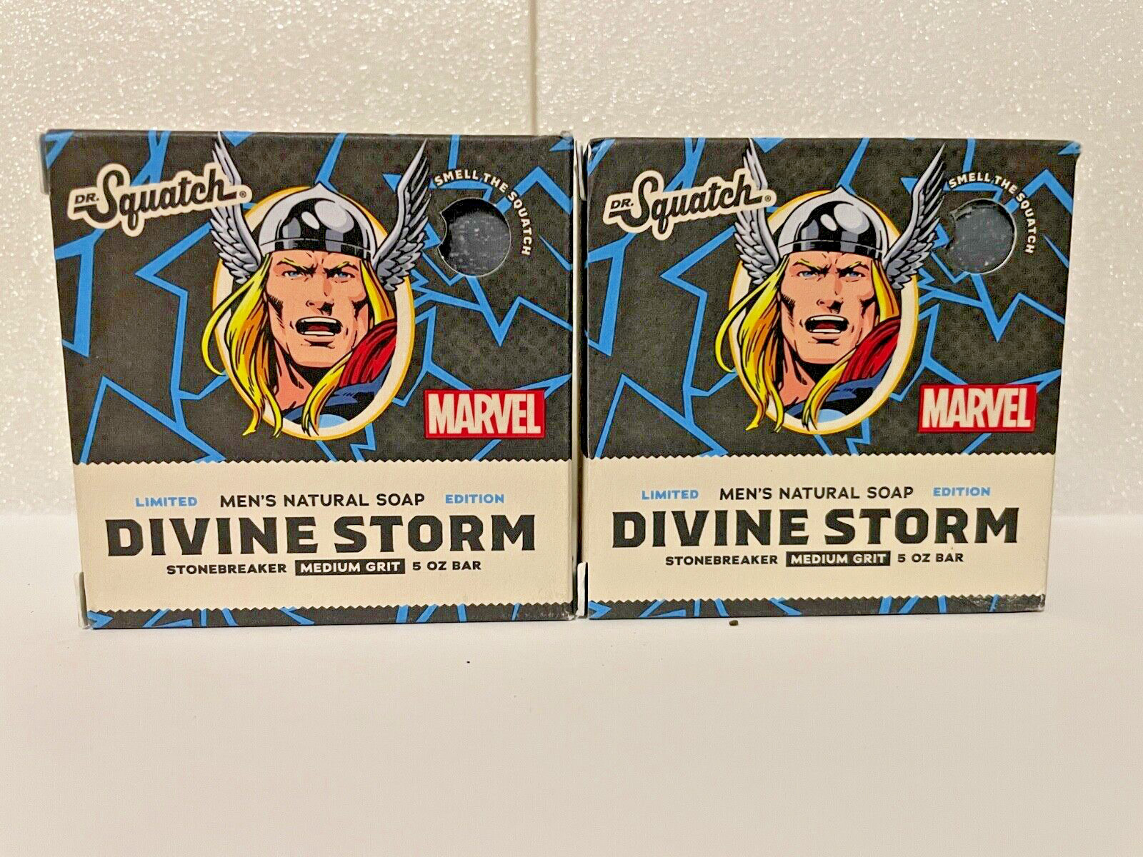 2 Pk – Dr. Squatch Divine Storm Thor Limited Edition Natural Soap Marvel Avenger