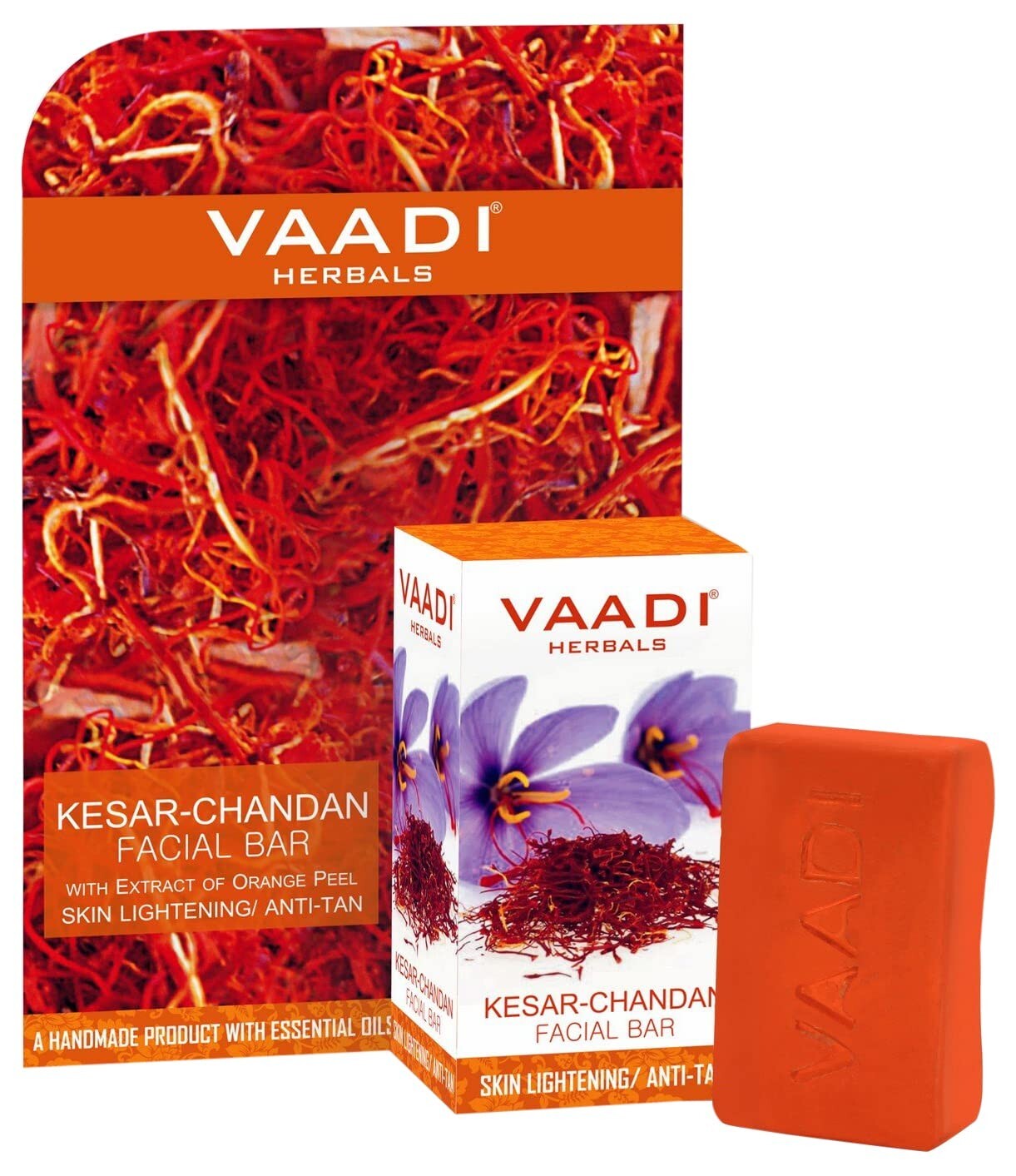 Vaadi Herbals Kesar Chandan Facial Bar 25g,