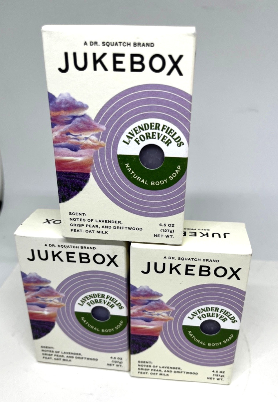3 JUKEBOX Lavender Fields Forever Bar Soap – 3 Pk Cold Process for All Skin Type