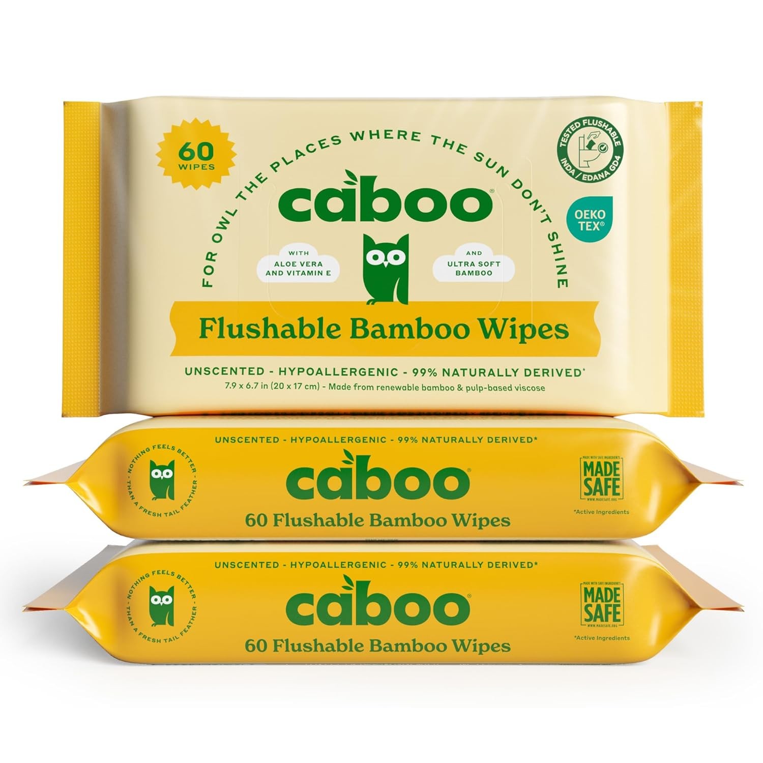 Certified Flushable Septic Safe Biodegradable Tree Free Disposable Baby Wipes