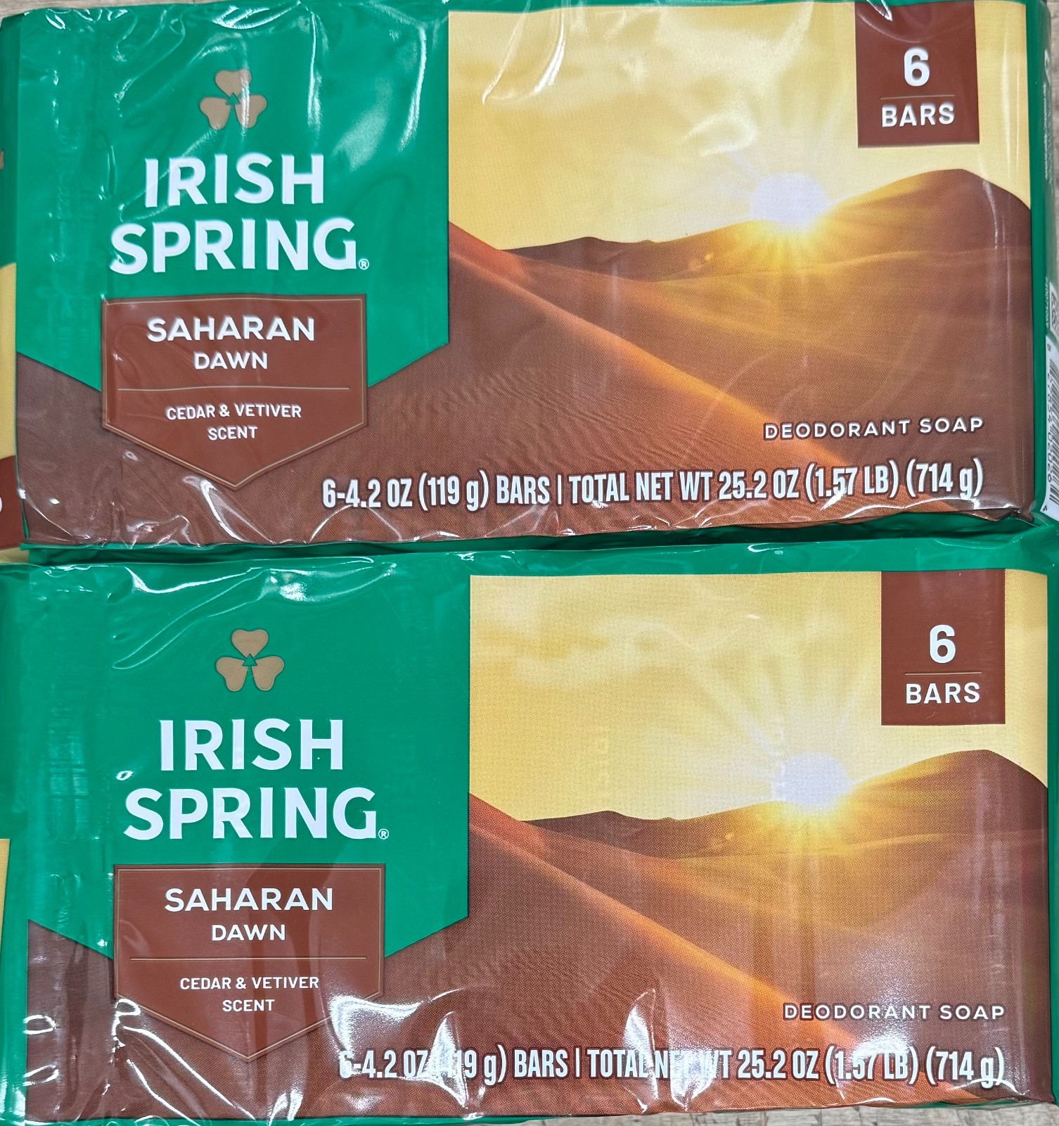 Irish Spring Bar Soaps Icelandic Night Saharan Dawn 4.2 oz