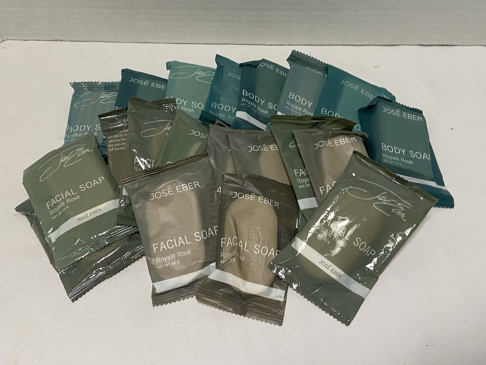 21 Lot Jose Eber Soap Bars Royale Rose Travel Sample 13 Facial 8 Body 1oz 30g