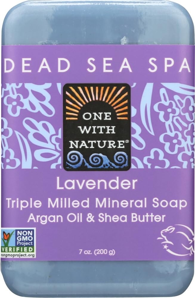 One With Nature, Dead Sea Mineral Soap, Lavender, 7 oz (Pack of 6)