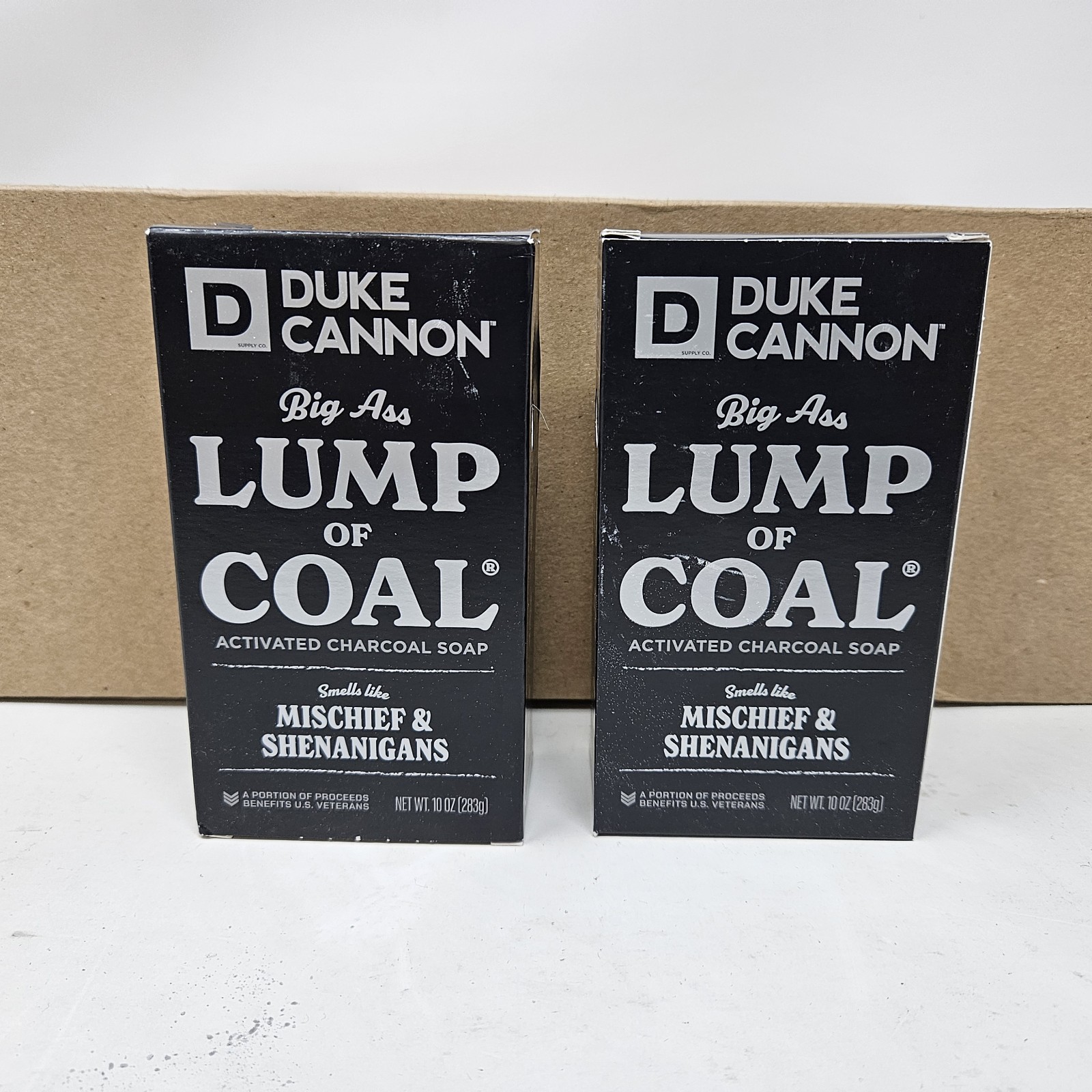 NEW Lot of 2 Duke Cannon Big Ass Lump of Coal 10oz Activated Charcoal Bar Soap