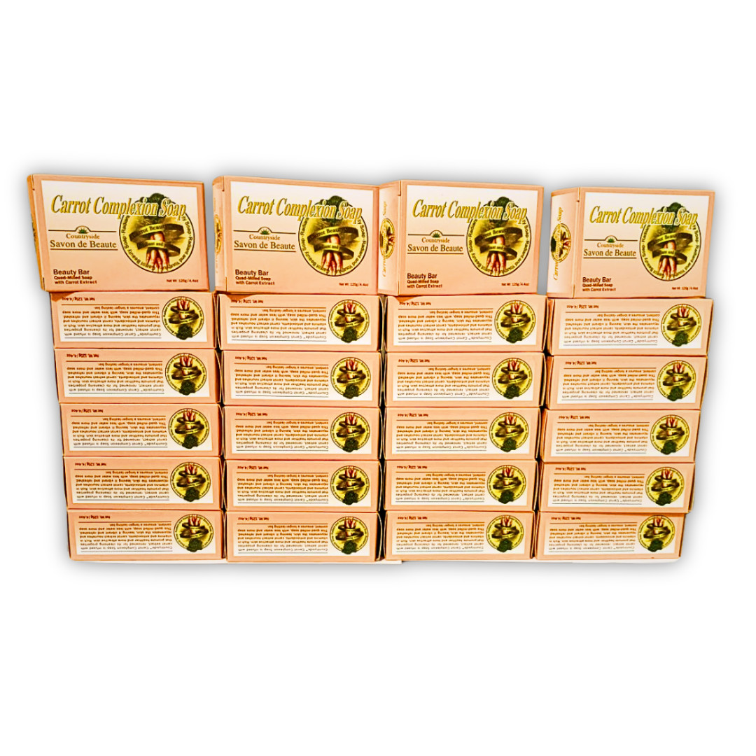 Carrot Complexion Soap Skin Cleansing Beauty Care 24 Bars 4.4 oz
