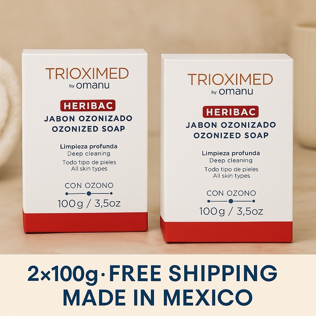 Trioximed HERIBAC Ozonized Soap 2-Pack | Deep Cleansing | All Skin Types | 200g
