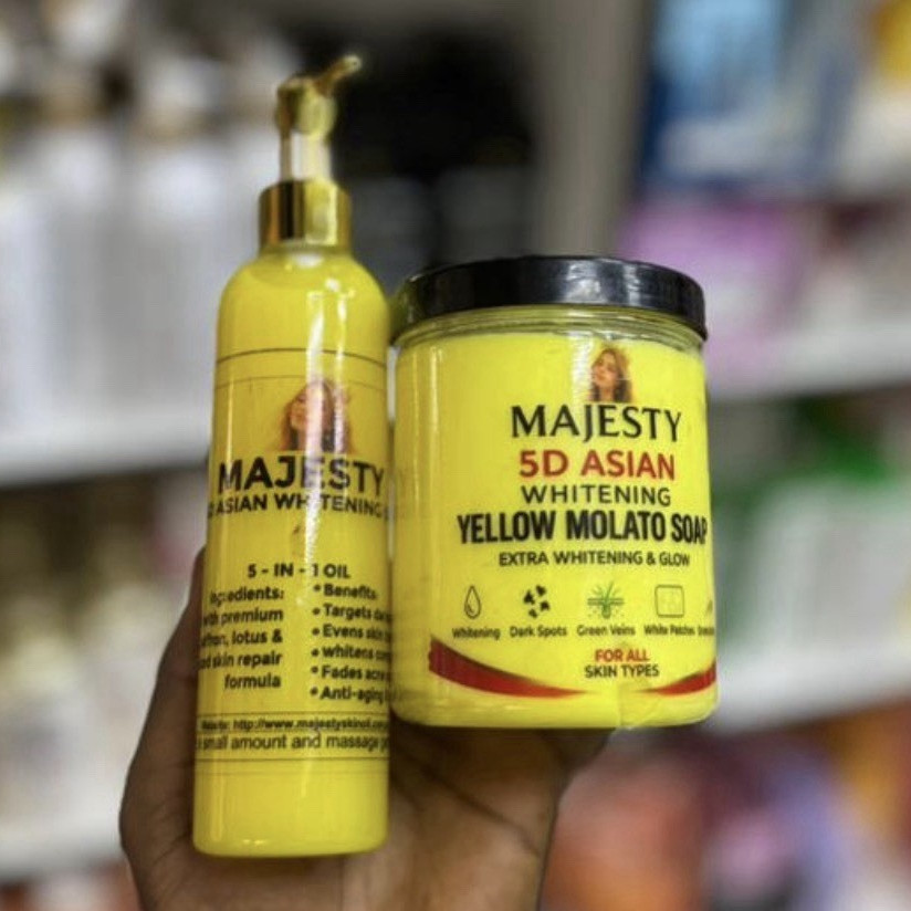 Majesty 5D Yellow Molato Soap and oil 2 in 1 set