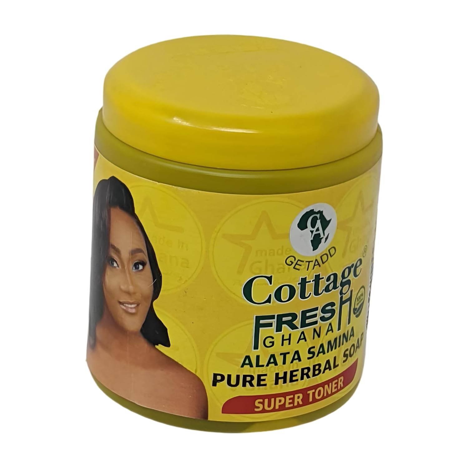 Cottage Fresh African Black Soap Handmade Alata Samina Herbal Cleansing Bar Wash