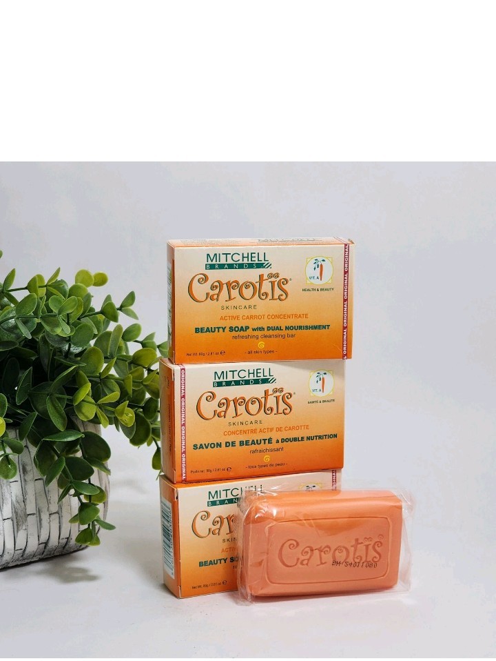 Carotis Active Carrot Concentrate Beauty Soap Dual Nourishment 80g ~ Lot of 3