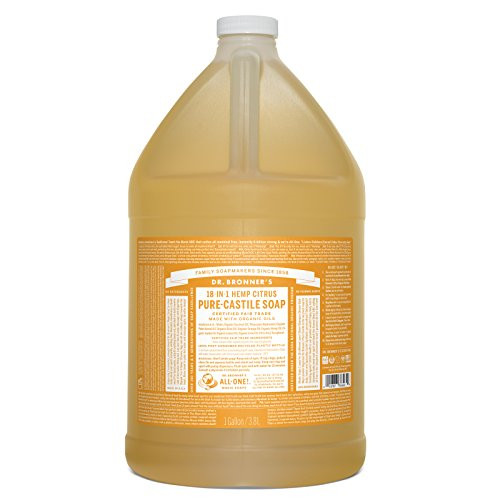 Dr. Bronners Pure-Castile Liquid Soap – Citrus, 1 Gallon